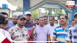 বাড়িতে ভাঙচুর, থানায় অভিযোগ জানাতে গিয়ে আটক বিজেপি নেতা! তুমুল বিক্ষোভ