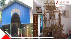 আলো না থাকায় প্রতিমার গায়ে ভুলবশত নীল রং দিয়ে ফেলেন মৃৎশিল্পী! ৩০০ বছরের মুখে দাঁড়িয়ে আশ্চর্য সেই ভুলের পুজো