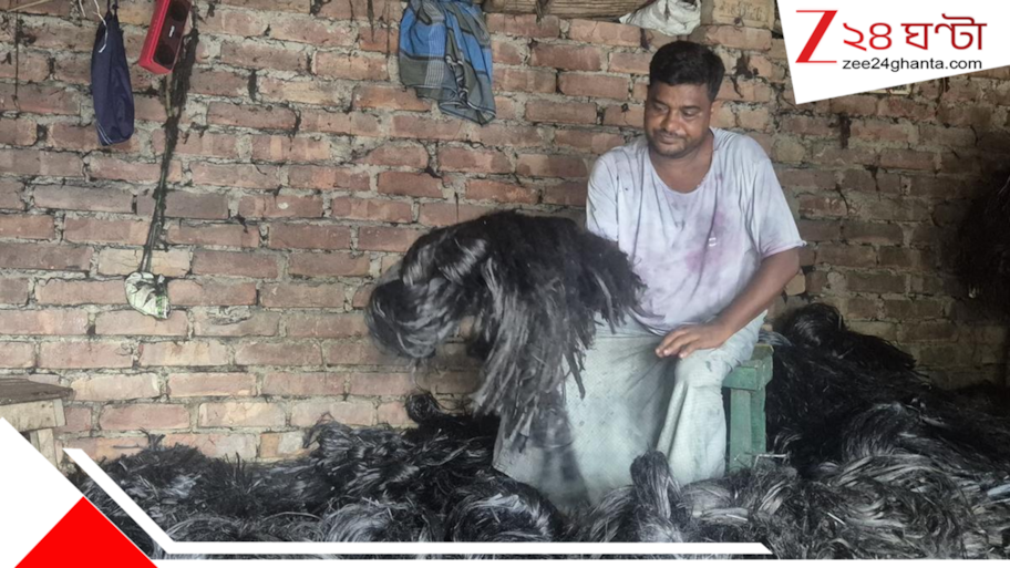 সম্প্রীতির বাংলা! দেবীর ঘন কালো কেশ বোনেন মুসলিম কারিগররাই, শোভা পায় মণ্ডপে মণ্ডপে দুর্গা প্রতিমায়