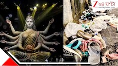 ড্রিল মেশিনে কাটা হচ্ছে মণ্ডপ! শেষলগ্নে চোরবাগানের ২৫ ফুটের প্রতিমা নিরঞ্জন ঘিরে চরম উৎকণ্ঠা