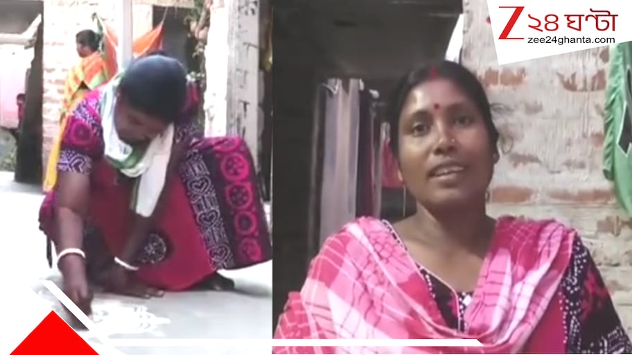 একেবারে অন্য ভূমিকায় রাজ্যের মন্ত্রী, মন্ত্রিত্বের গুরুভার সামলেও মাটির বাড়িতেই লক্ষ্মী আরাধনা